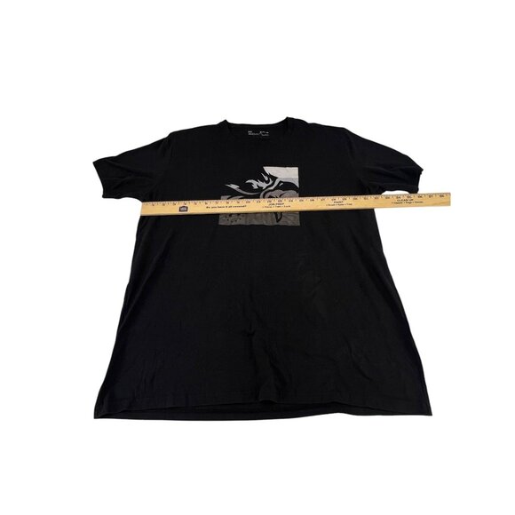 Under Armour Heatgear Mens Black Graphic Loose Fit T-Shirt XL Oversized Gothic - Picture 7 of 11